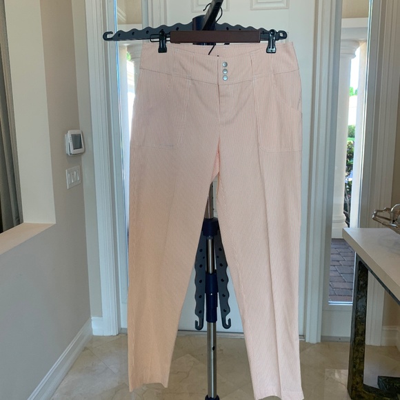 JoFit Orange/White Striped Golf Pants sz 2 - Picture 1 of 6